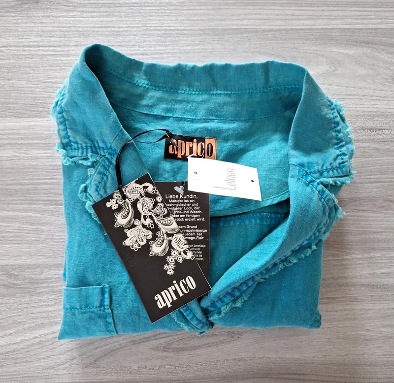 Aprico Leinenbluse Kurzarm 44