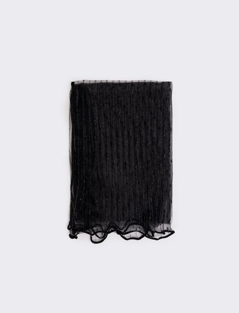 Foulard e stola in vari tessuti - Nero