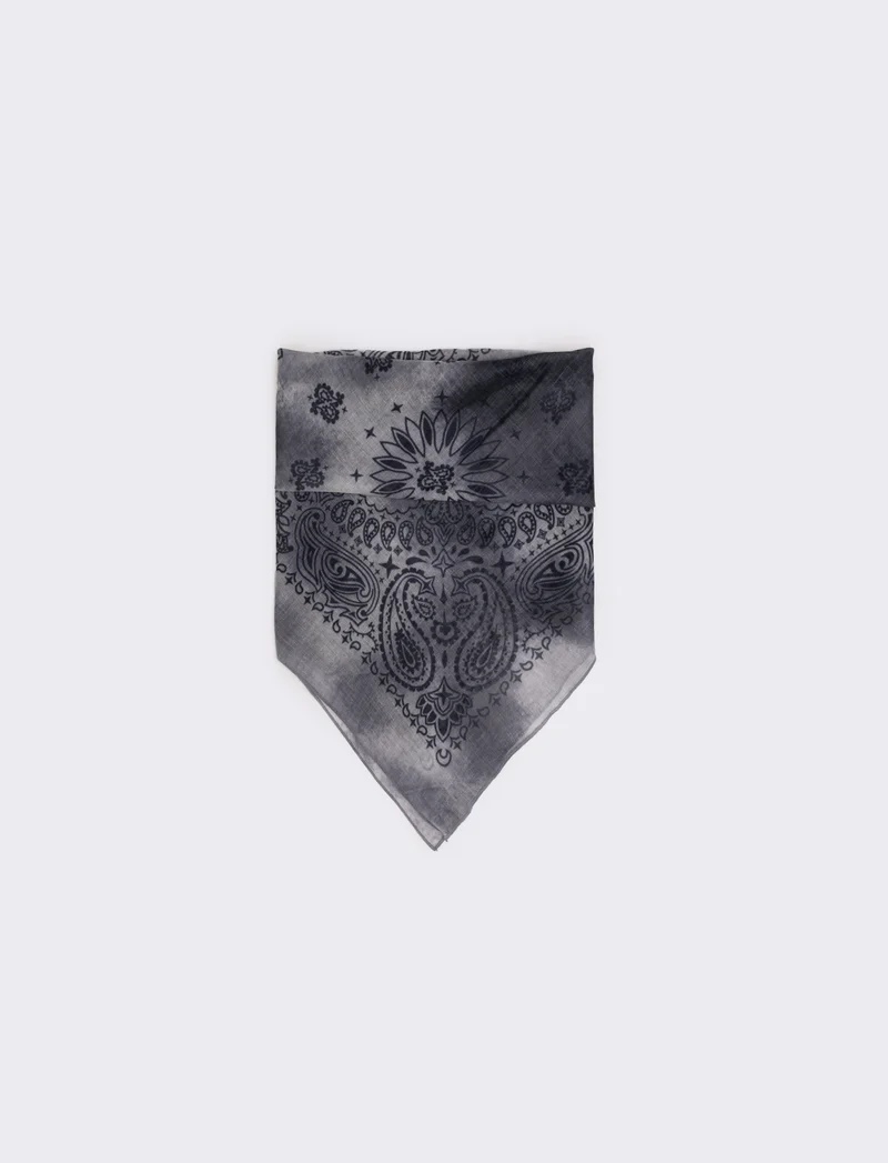 Foulard quadrato tie die paisley - Nero