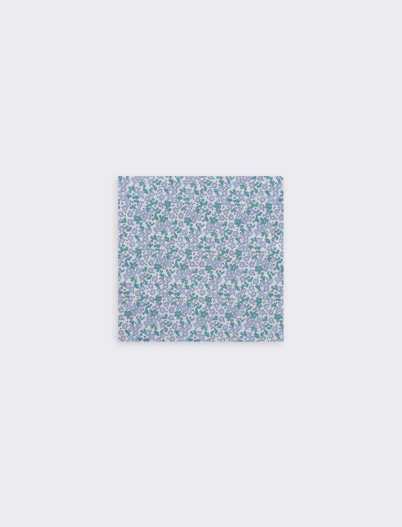 Foulard triangolo con fiorellini e pizzo - Lilla