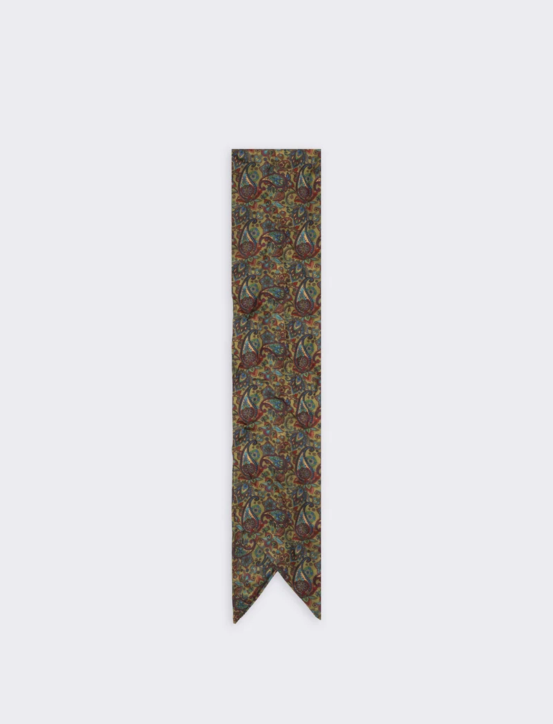 Foulard cravatta in satin per donne - Multicolore