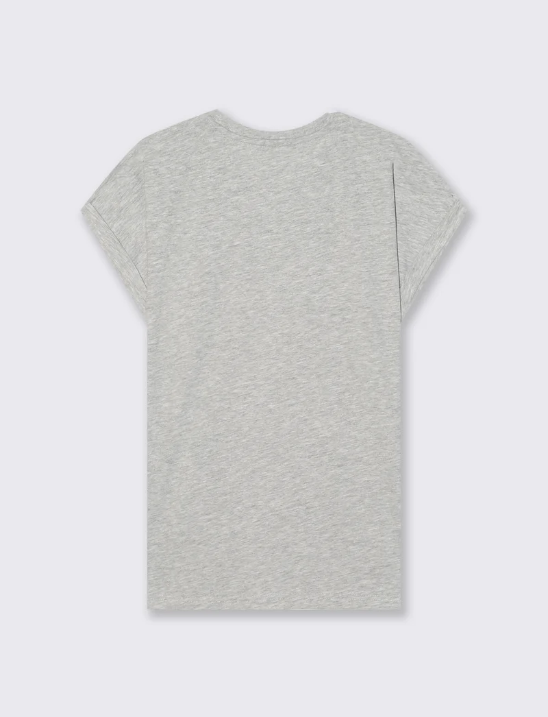 T-Shirt Manica Corta con Stampa e Spalle Scesa - Var 4