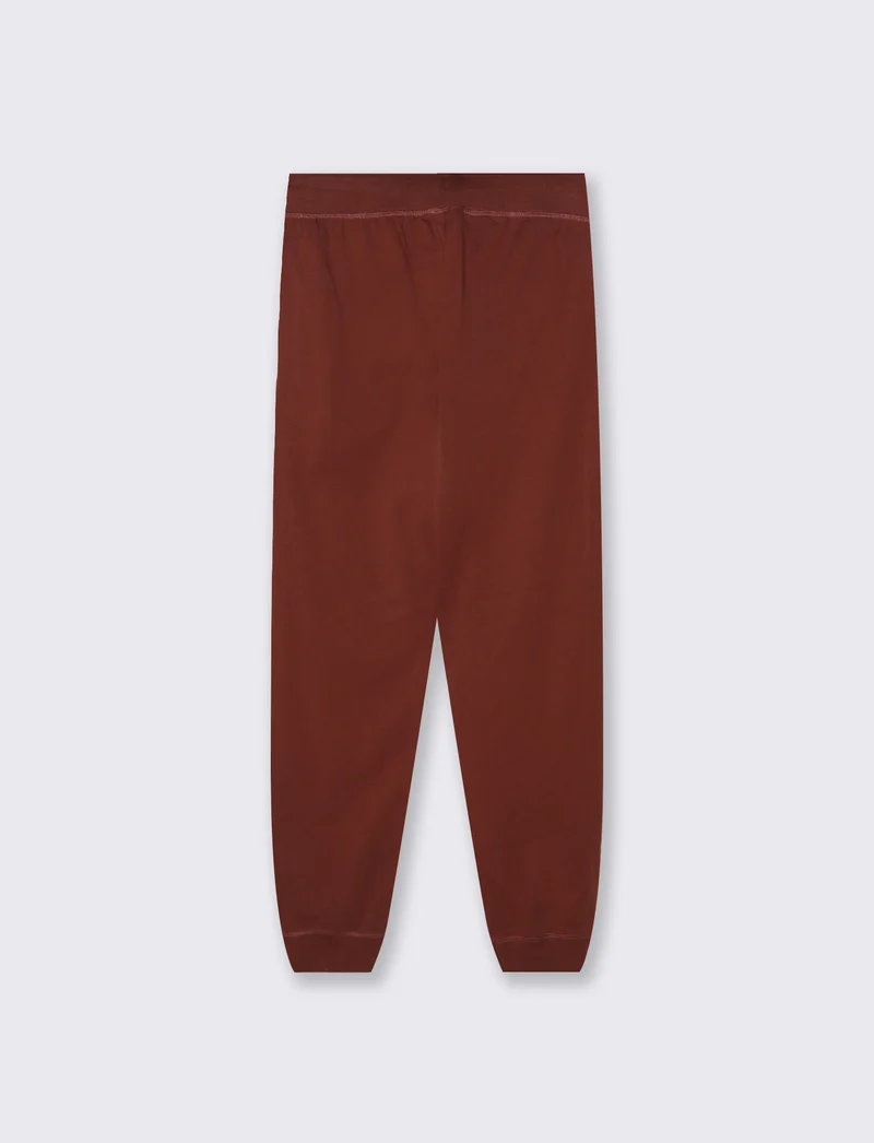 Jogger basico con elastico e culisse - Marrone bruciato