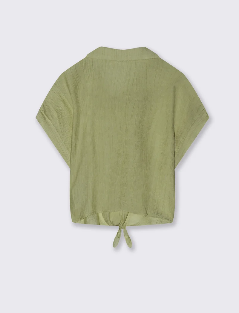 Camicia con nodo - Verde