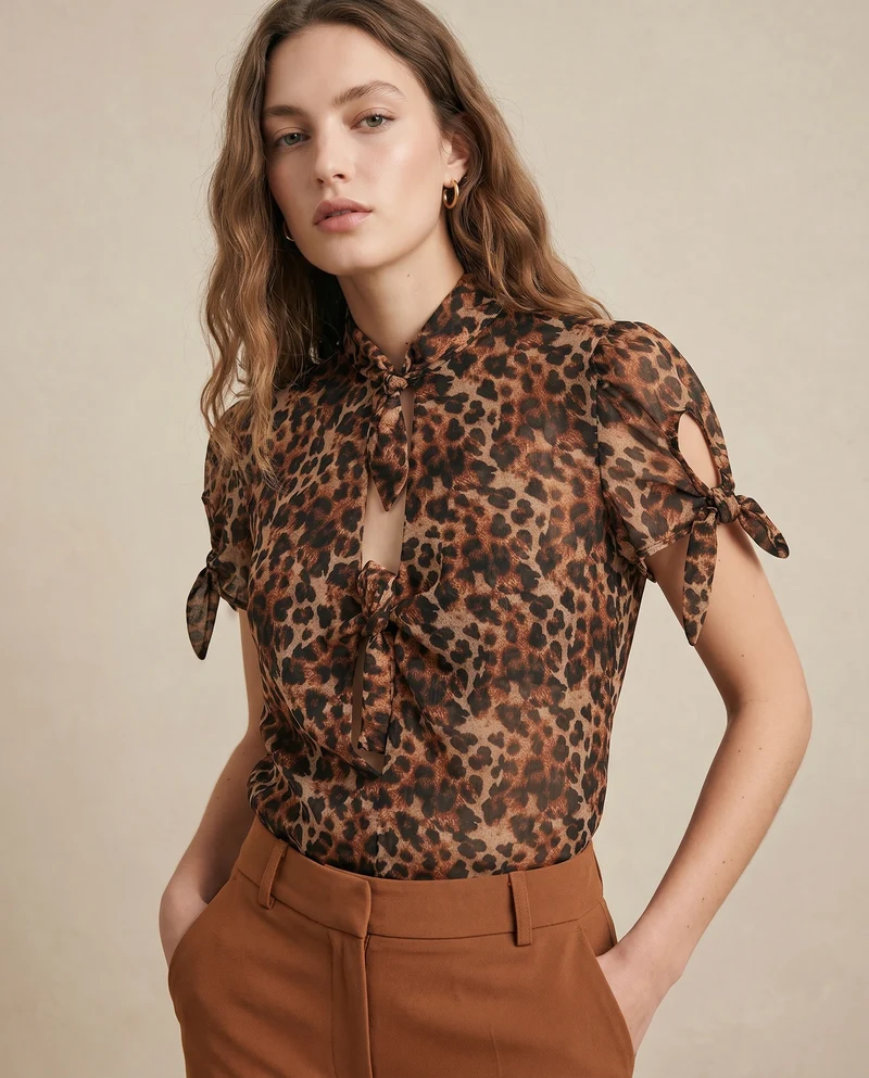 Casacca mezza manica animalier per donna - Maculato