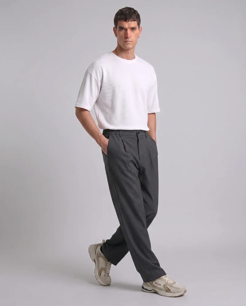 Pantaloni Jogger Relaxed Fit Comfort - Antracite melange