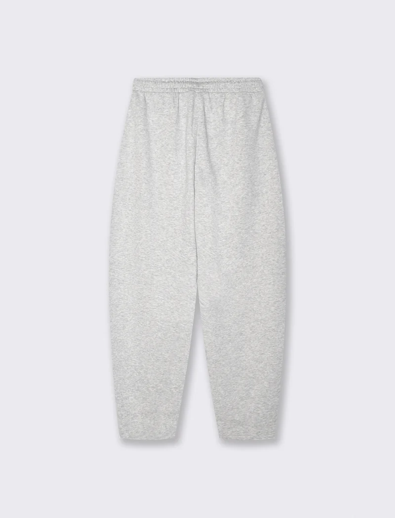 Pantalone basico con vita arricciata - Grigio mel.