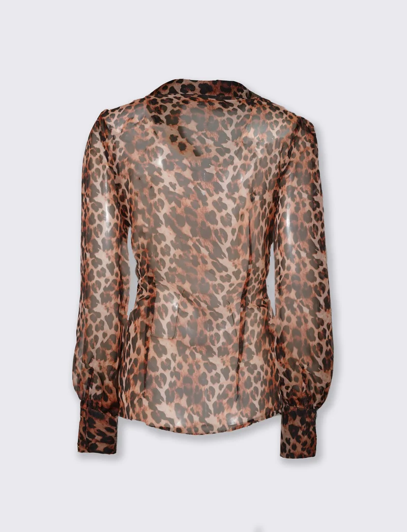 Casacca animalier con scollo a v donna - Maculato
