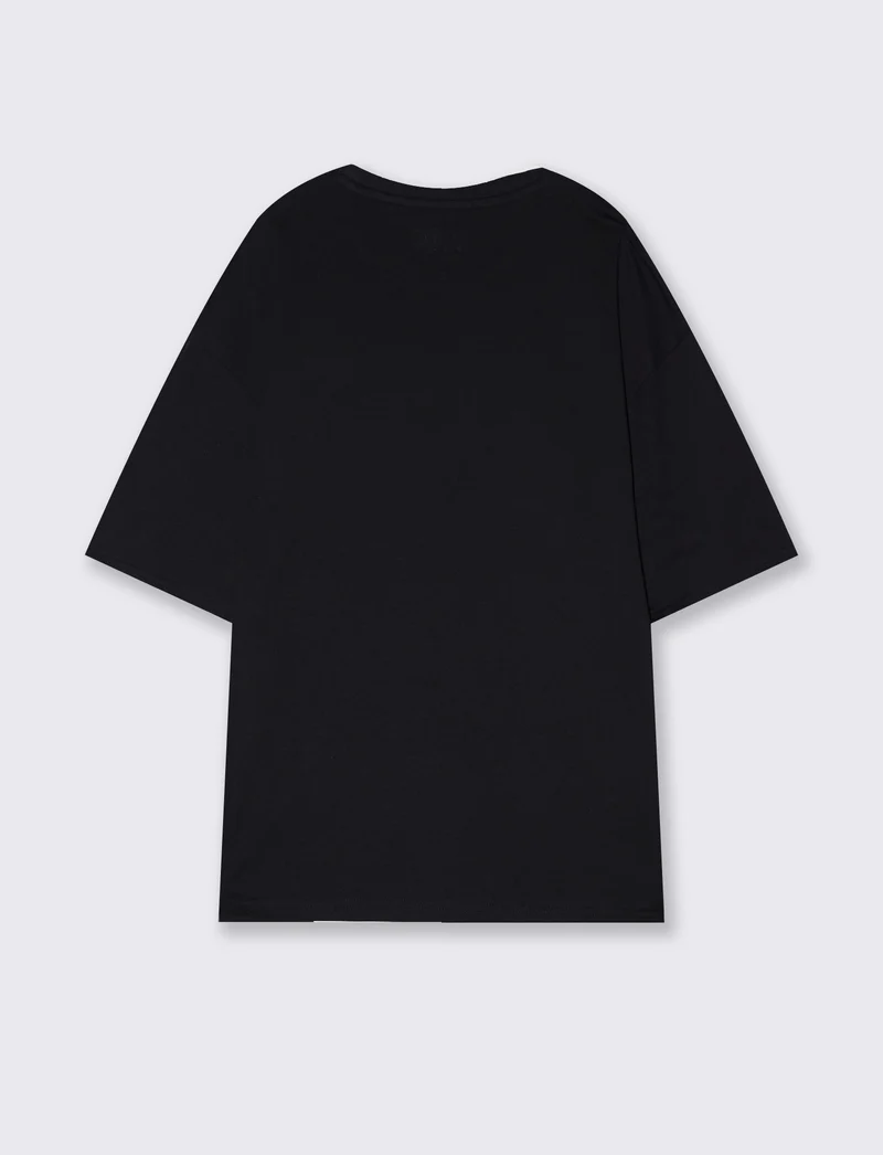 T-shirt Marvel uomo girocollo boxy fit - Nero