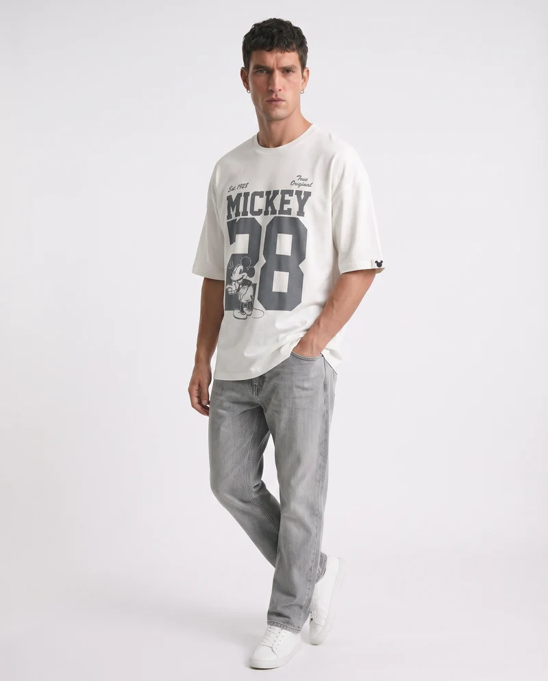 T-shirt Disney girocollo uomo boxy fit - Bianco