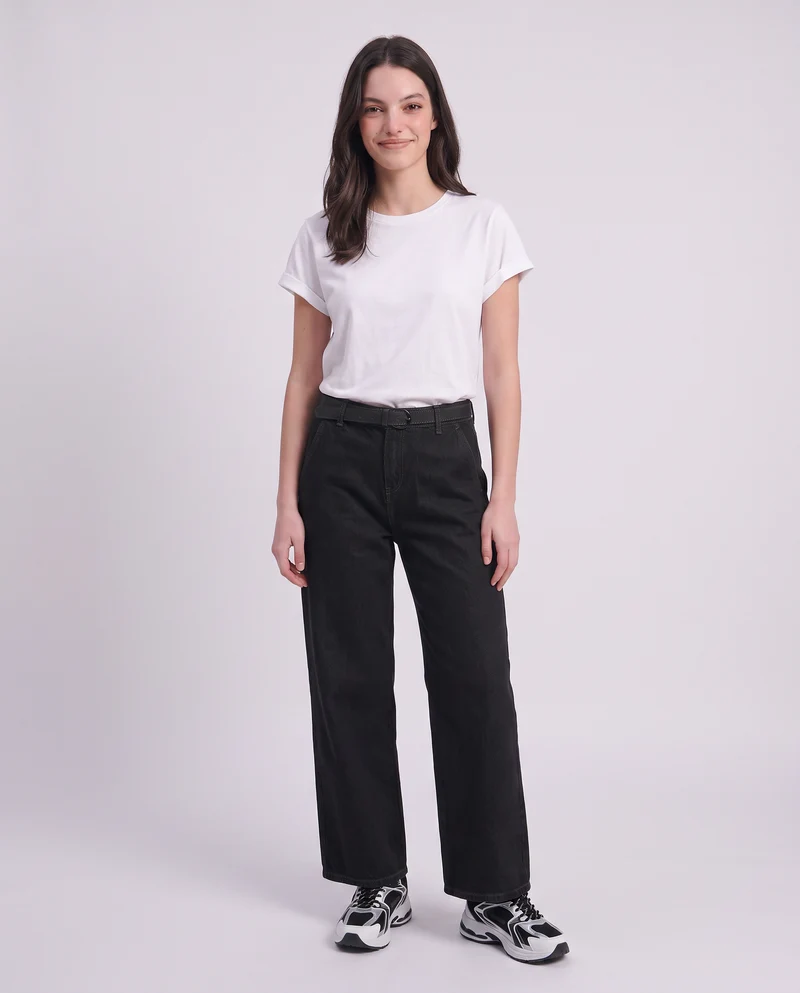 Jeans chino wide leg - Nero