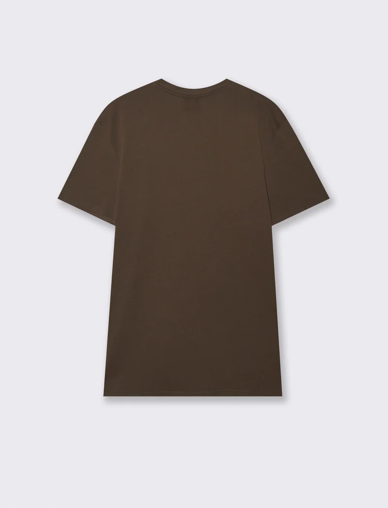 T-shirt girocollo cotone premium maniche corte - Moro