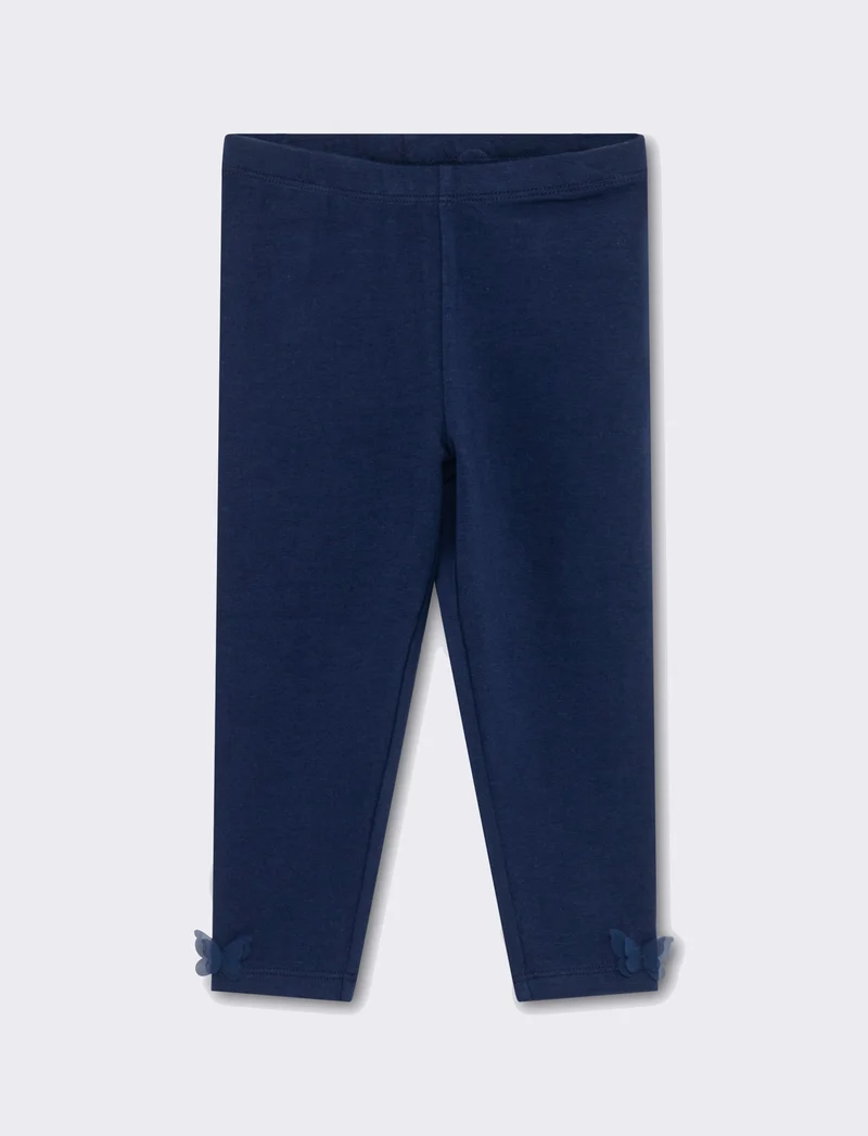 Leggings con applicazione da neonata - Blu