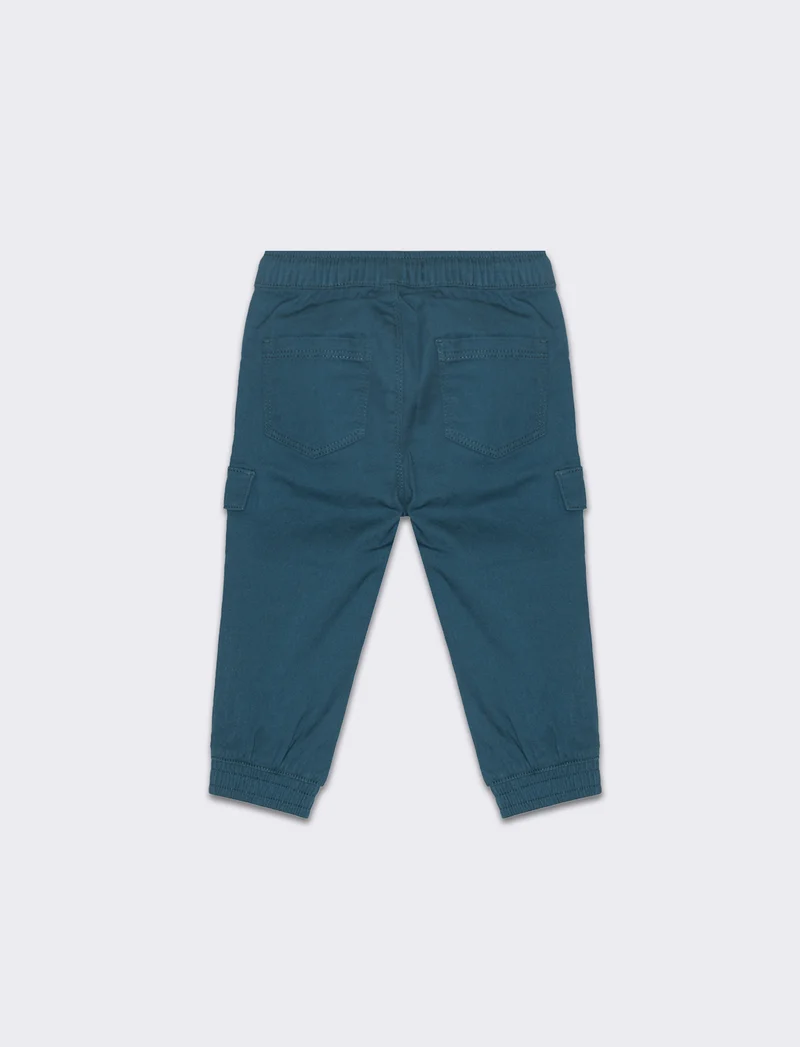 Pantalone con tasconi da neonato - Verde Ottanio