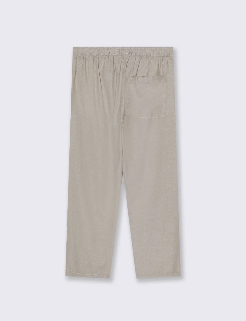 Pantaloni jogger in cotone effetto melange da uomo - Verde salvia