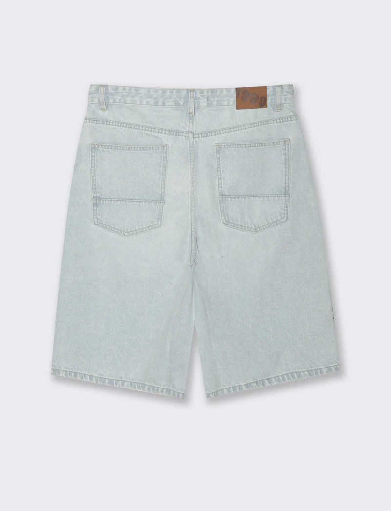 Bermuda di jeans skater da uomo - Denim chiaro