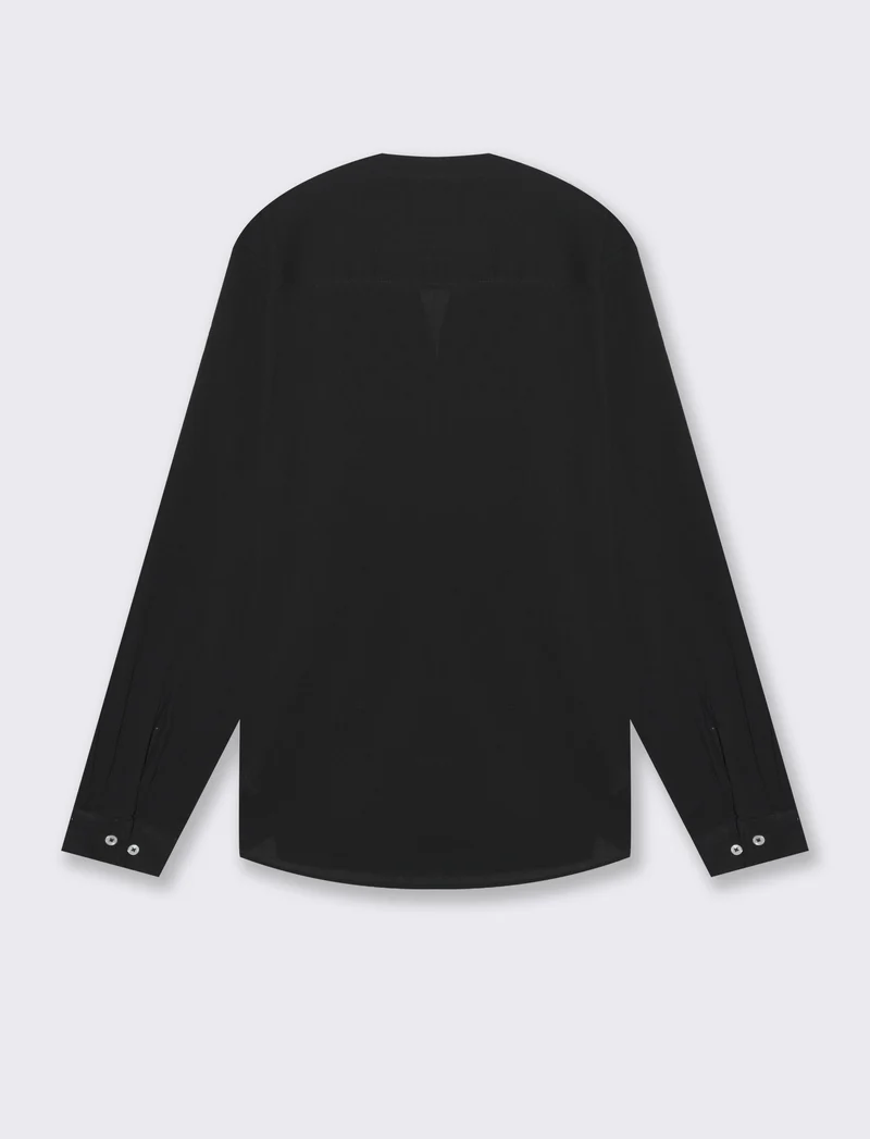 Casacca coreana effetto crepe da uomo - Nero
