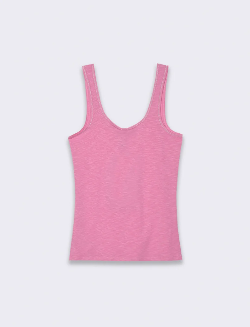Top con passamaneria da donna - Rosa