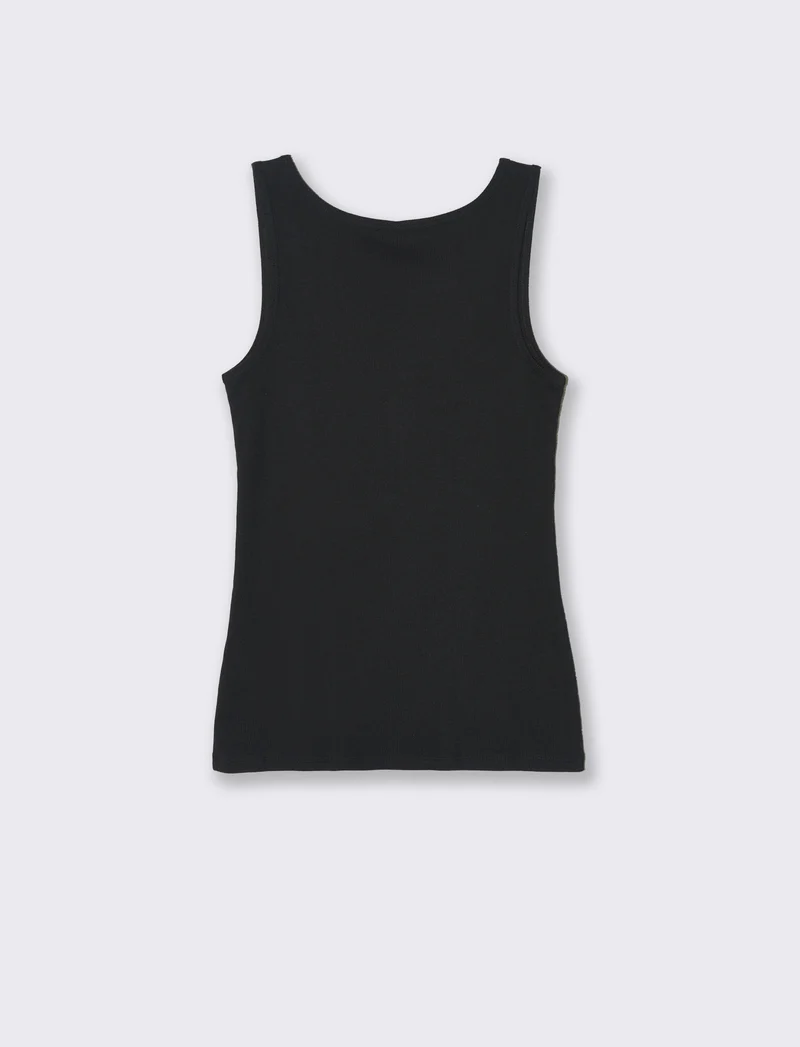 Top con zip da donna - Nero