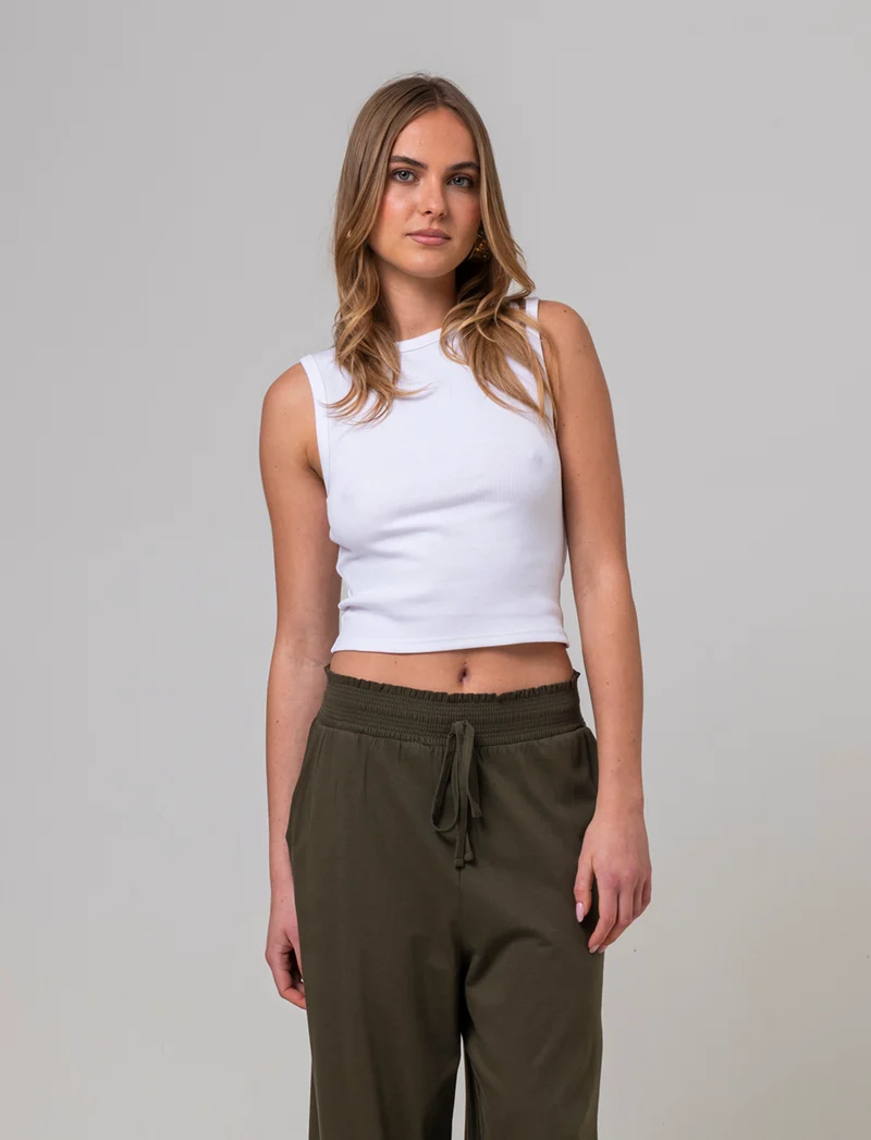 Top basico da donna - Bianco