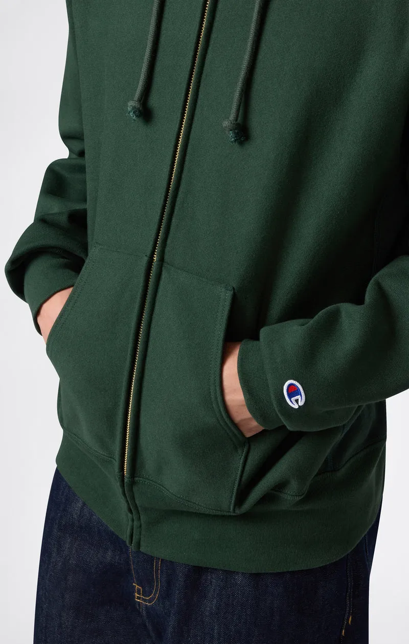 Men's Fleece Reverse Weave Zip Hooded Sweatshirt Made in USA