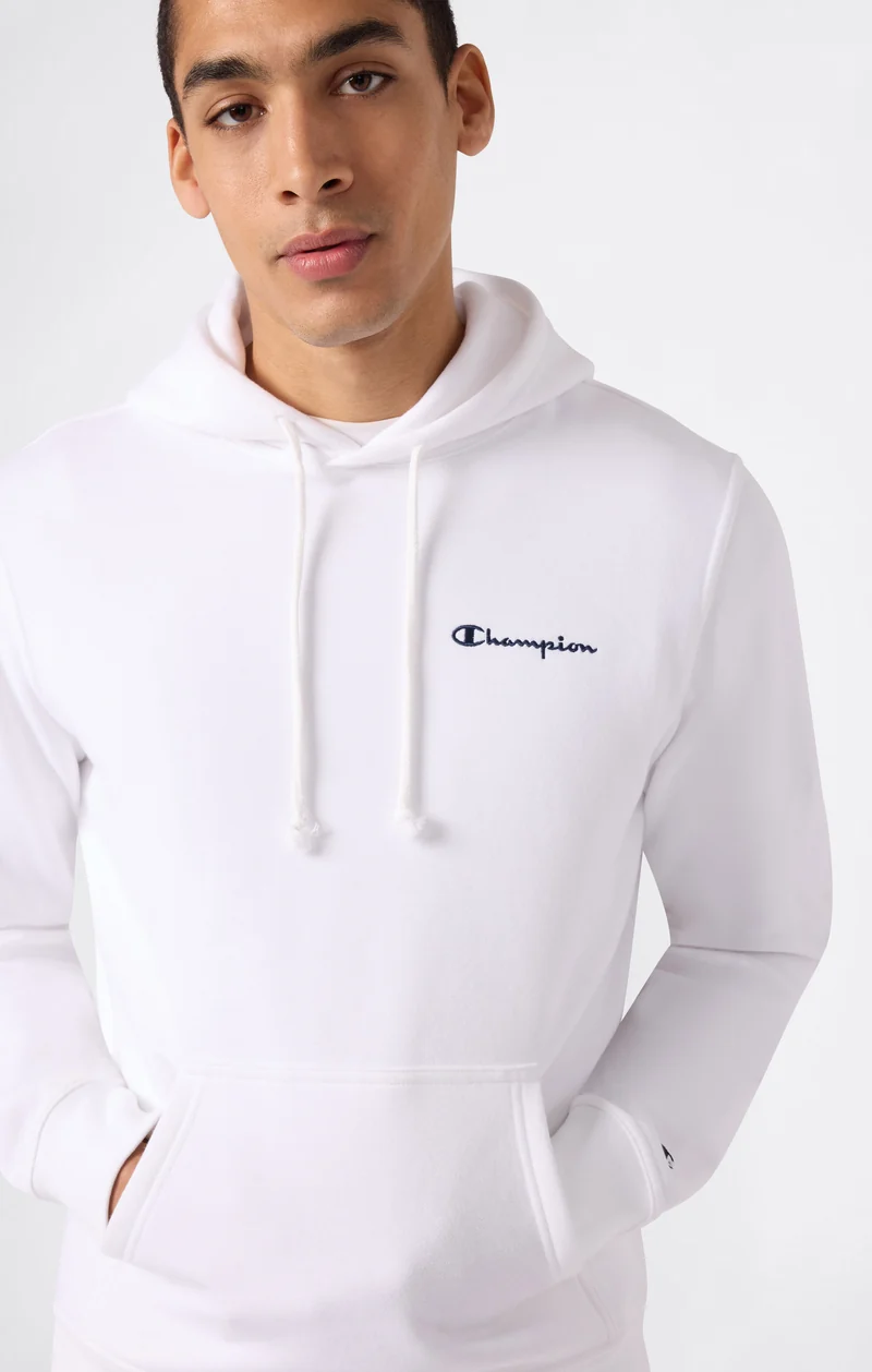 Men’s Fleece Hoodie with Small Embroidered Logo Icons