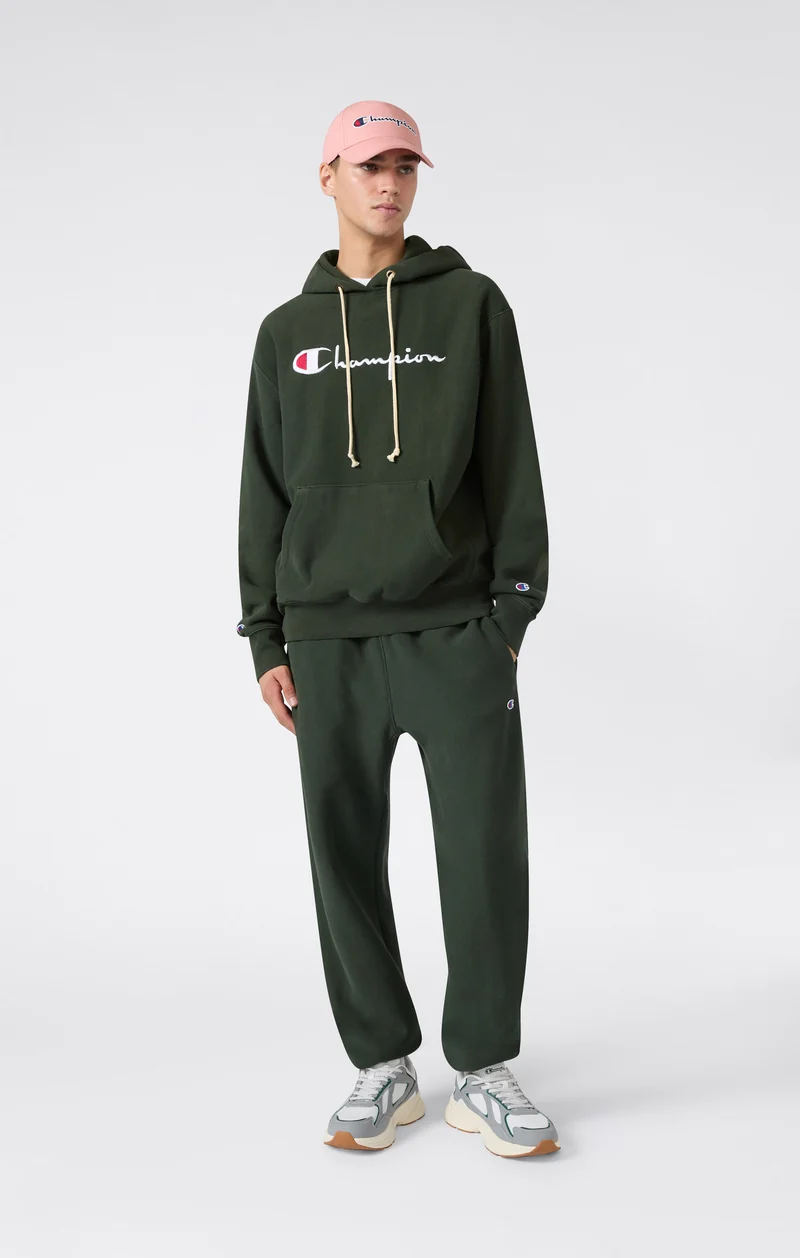 Men’s Heavyweight Hoodie with Brushed Fleece Interior Reverse Weave