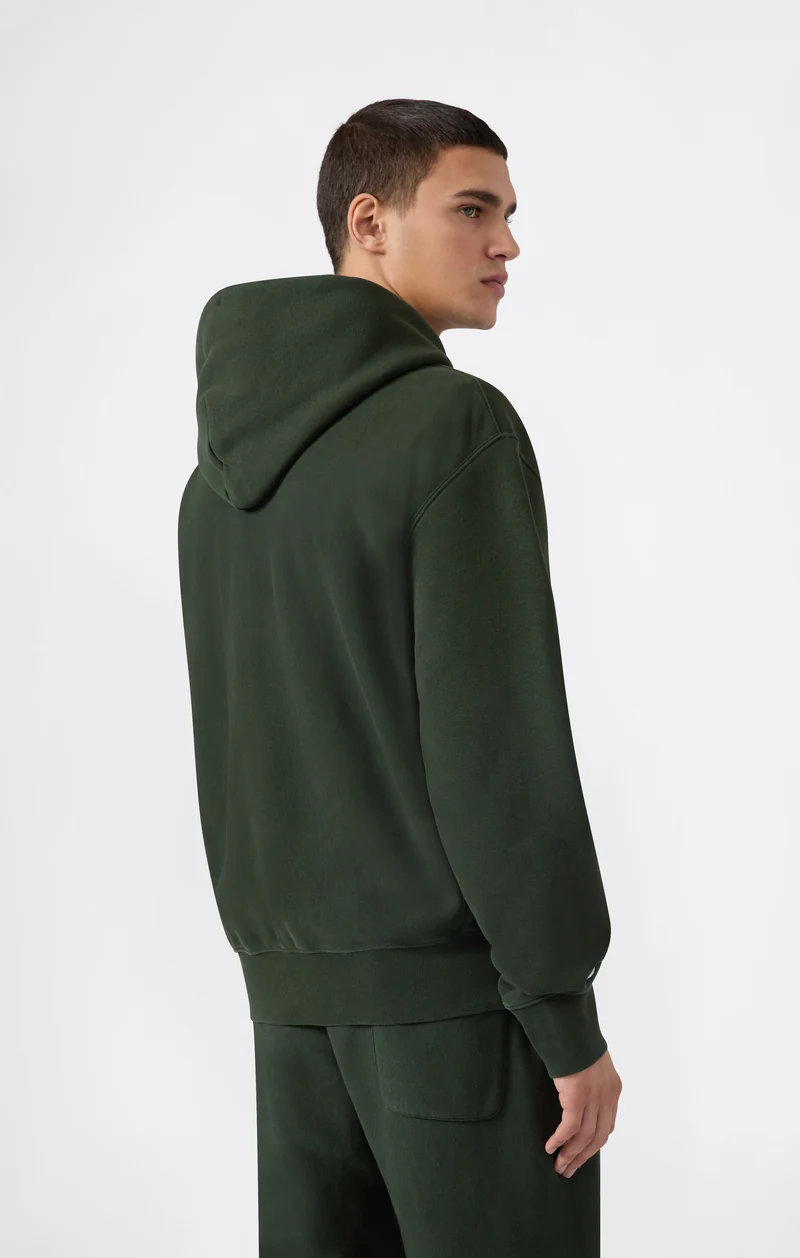 Men’s Heavyweight Hoodie with Brushed Fleece Interior Reverse Weave