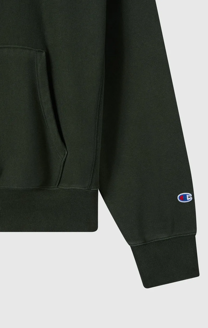 Men’s Heavyweight Hoodie with Brushed Fleece Interior Reverse Weave