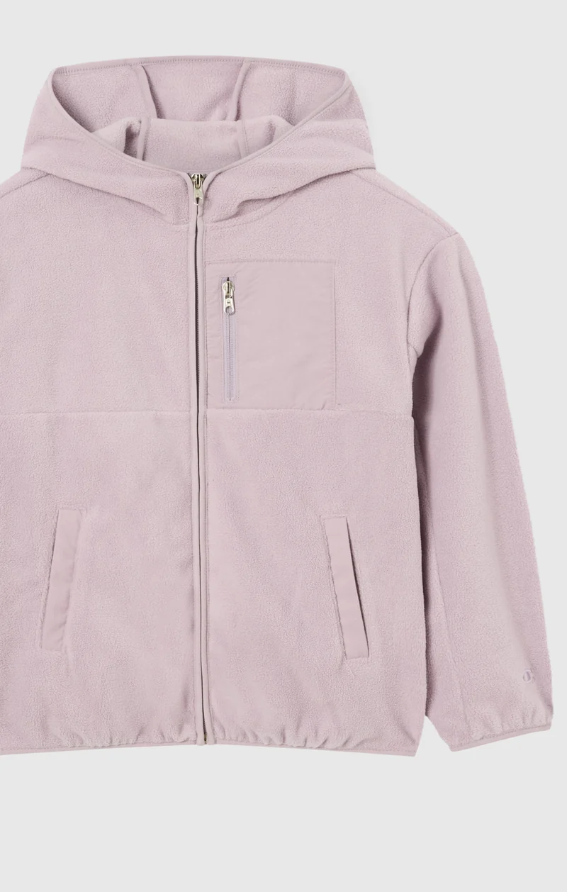 Girls' Full Zip Fleece Polar Hoodie Icons