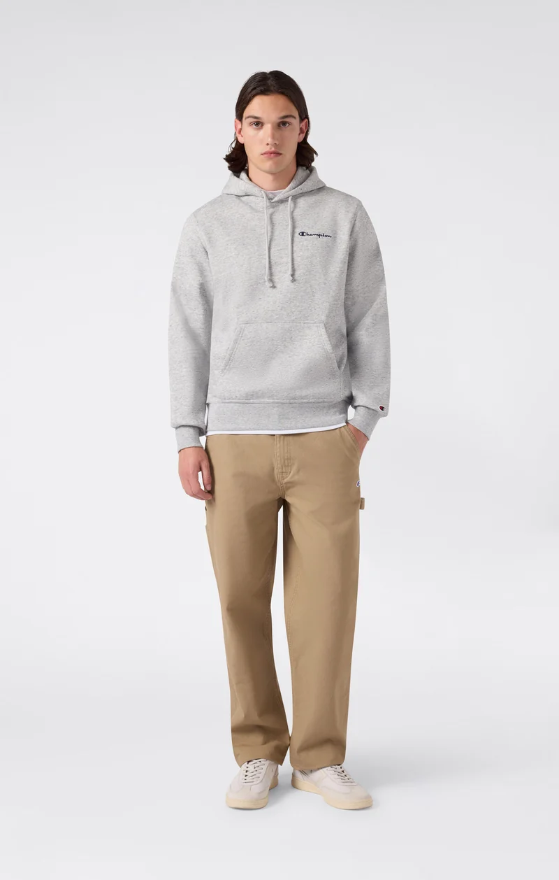 Men’s Fleece Hoodie with Small Embroidered Logo Icons