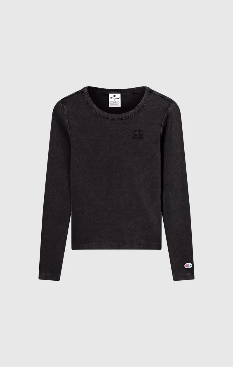 Women's Washed Long Sleeve Fitted T-Shirt Icons