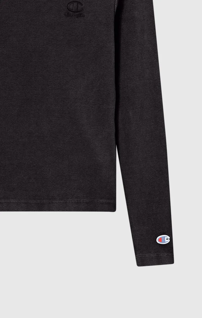 Women's Washed Long Sleeve Fitted T-Shirt Icons