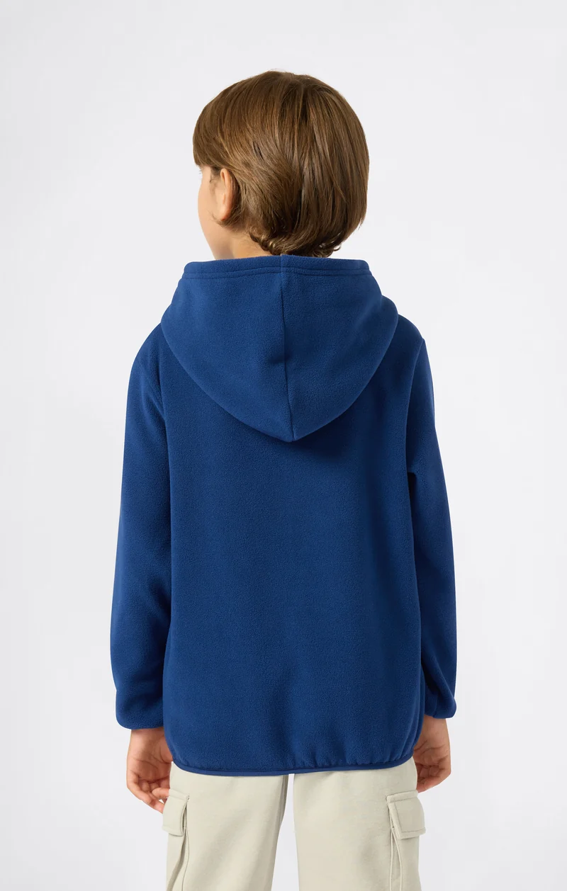 Boys' Fleece Polar Hoodie Script Logo