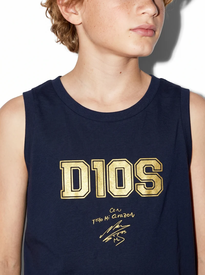 Canotta D10S in jersey di cotone - Blu