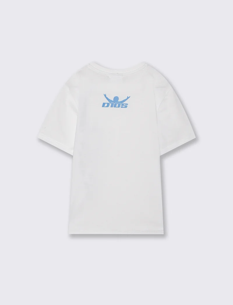 T-shirt D10S mezza manica in jersey - Bianco