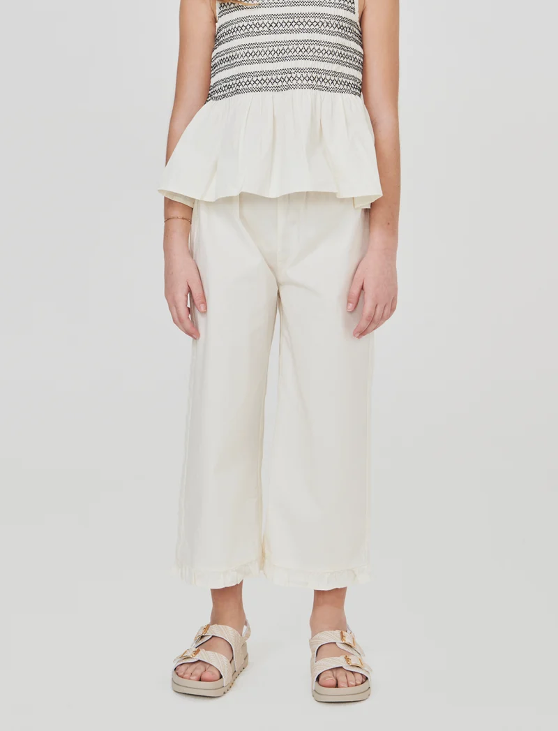 Pantaloni Palazzo in Cotone Estivi - Beige