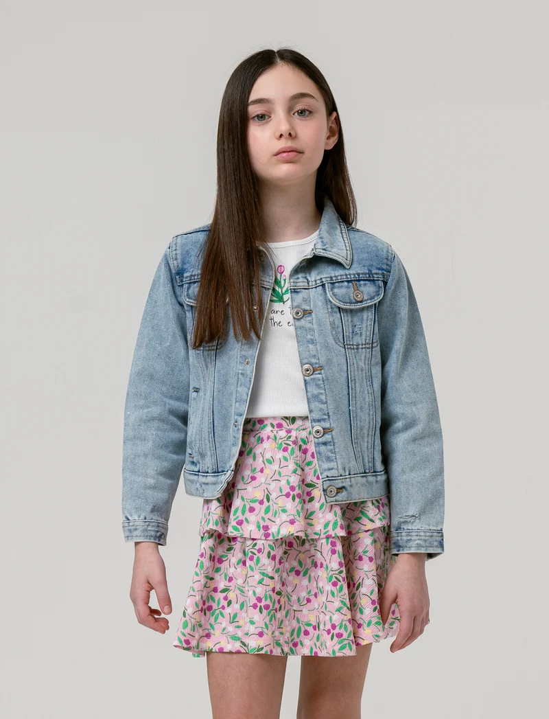 Giacca in jeans da bambina - Denim chiaro