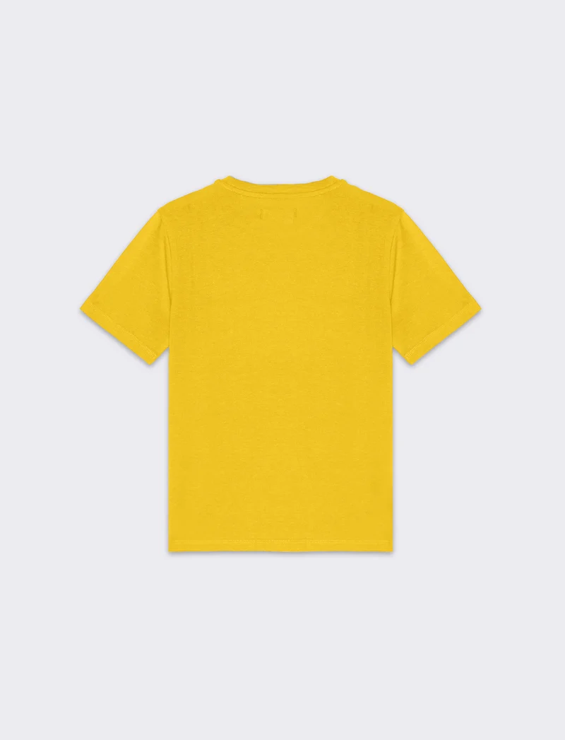 T-shirt basica mezza manica da bambino - Giallo