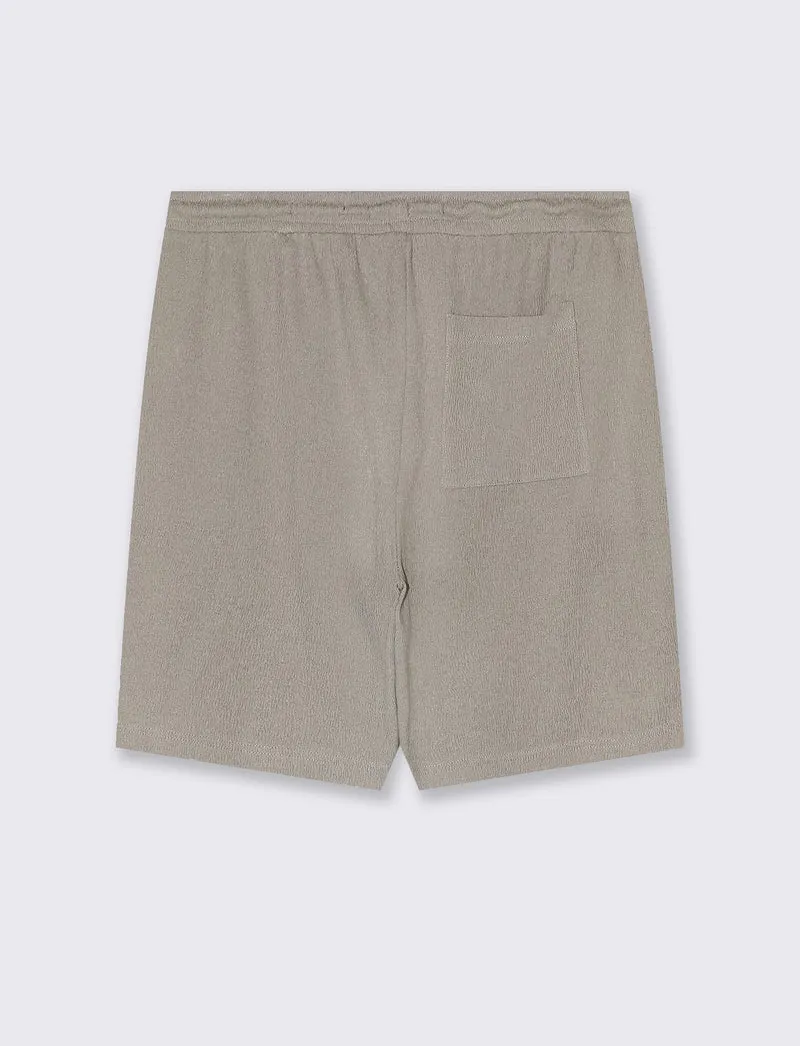 Bermuda struttura jacquard con vita jogger da uomo - Verde salvia