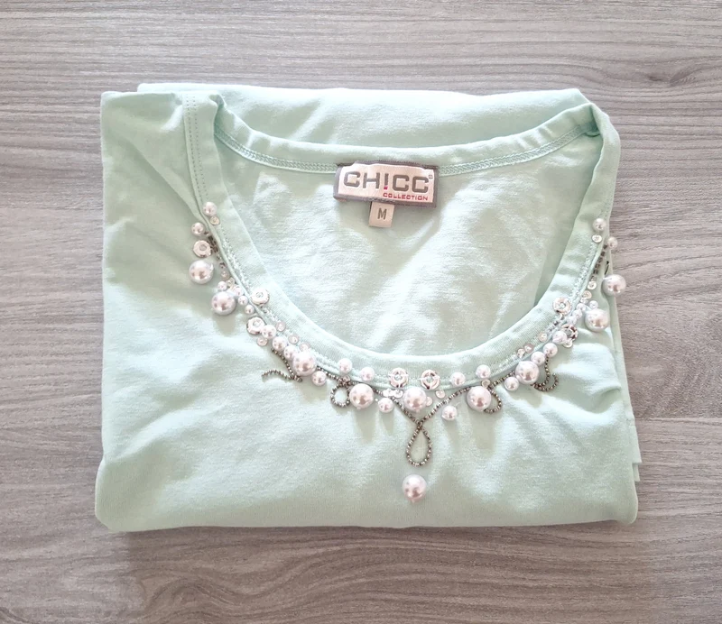 Chicc T-Shirt Perlen 38