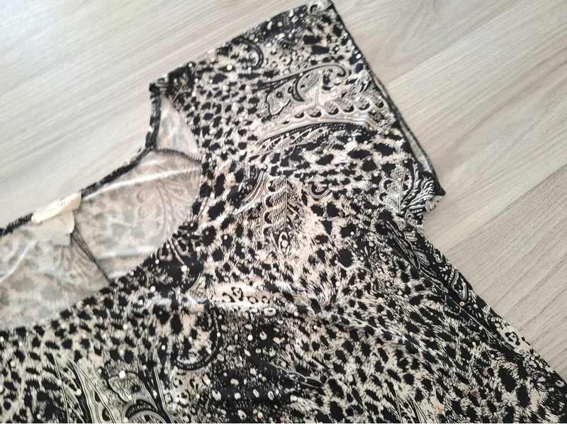 Brittany Black Shirt Pailletten 42