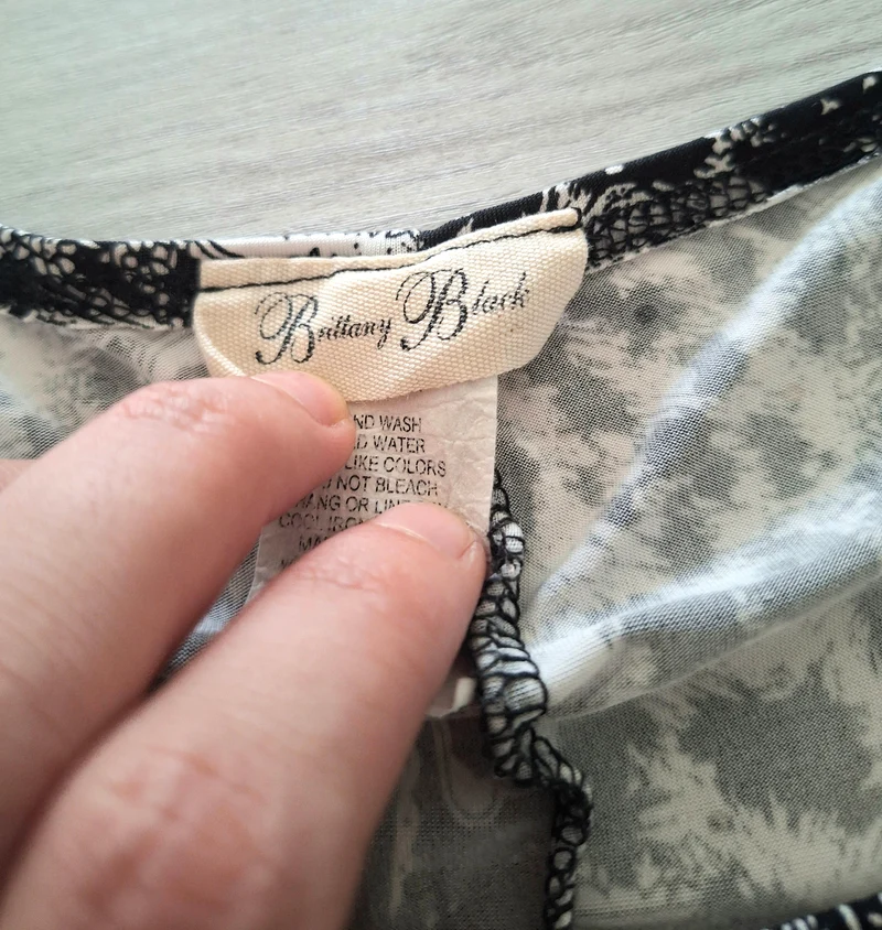 Brittany Black Shirt Pailletten 42