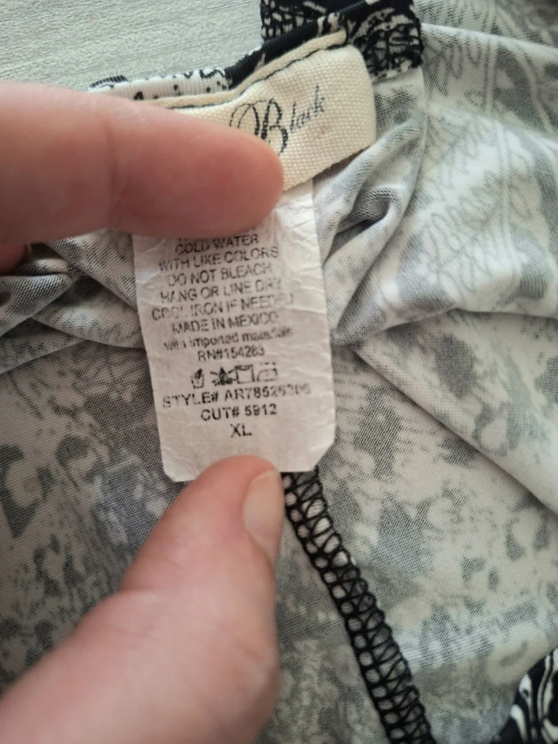 Brittany Black Shirt Pailletten 42