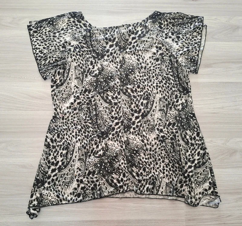 Brittany Black Shirt Pailletten 42