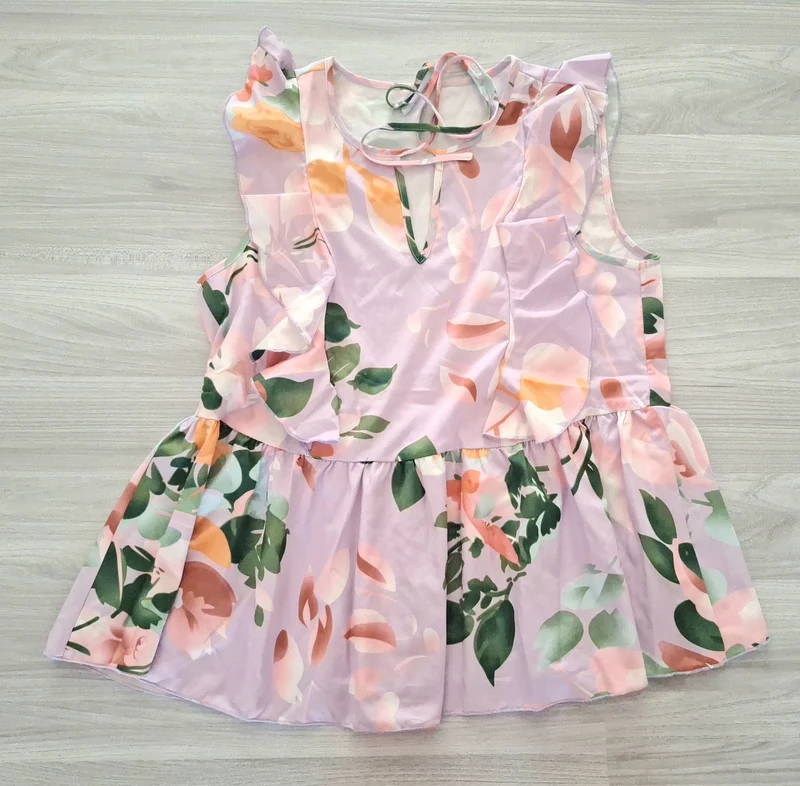 Shein Peplumtop Blumenprint 38