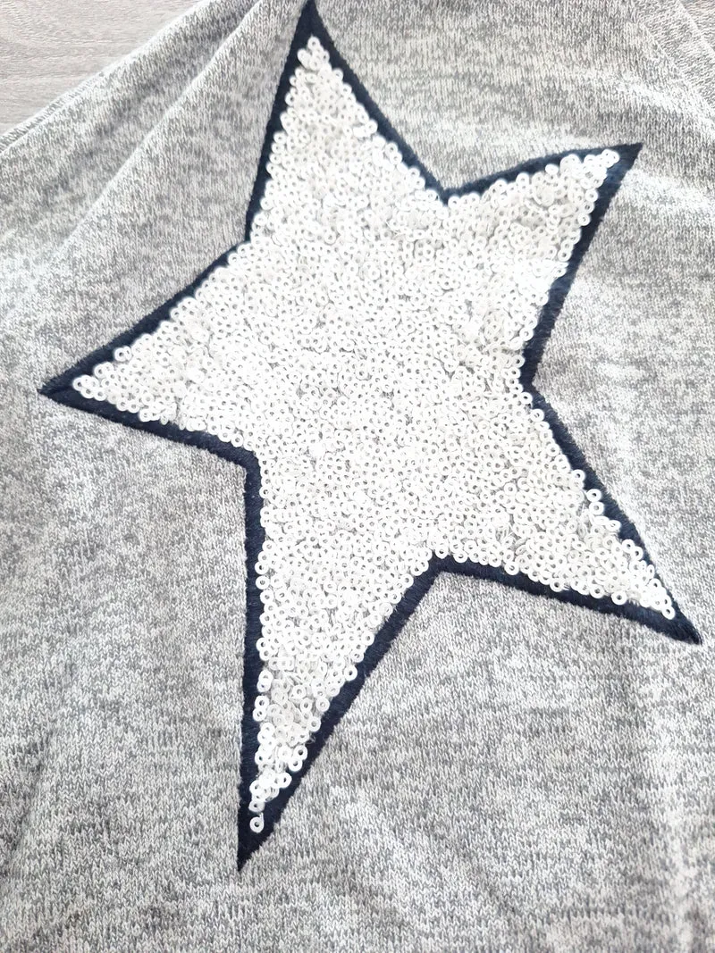 Key Largo Langarmshirt Paillettensterne 40