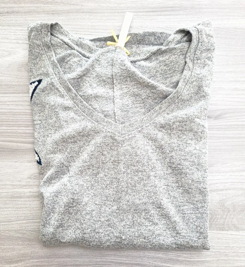 Key Largo Langarmshirt Paillettensterne 40