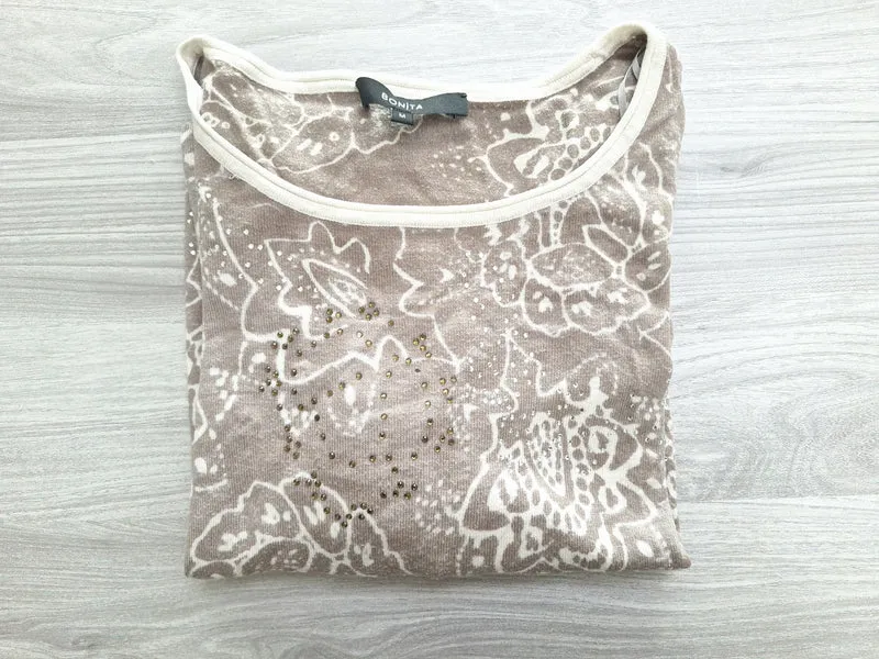 Bonita Langarmshirt Strass 38
