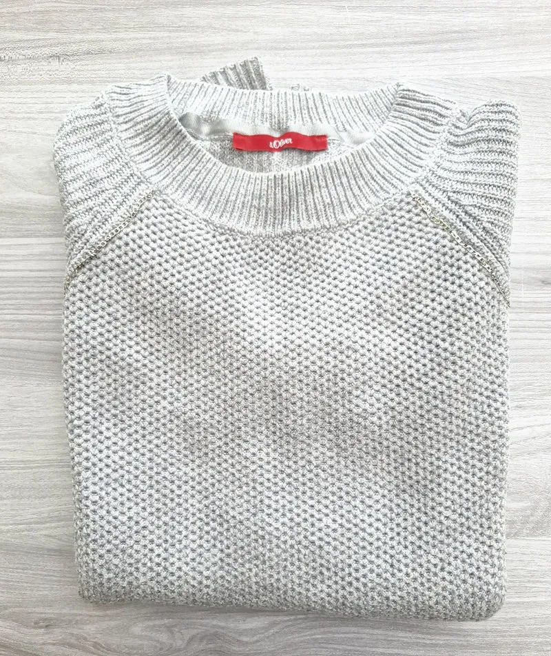 s.Oliver Strickpullover Zierkette 40